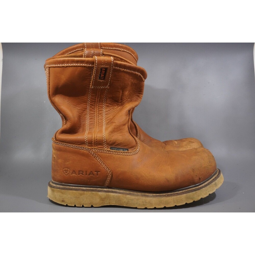 ARIAT Rebar Wedge Pull On Mens Sz 9 EE Wide Waterproof Composite Toe Work Boot